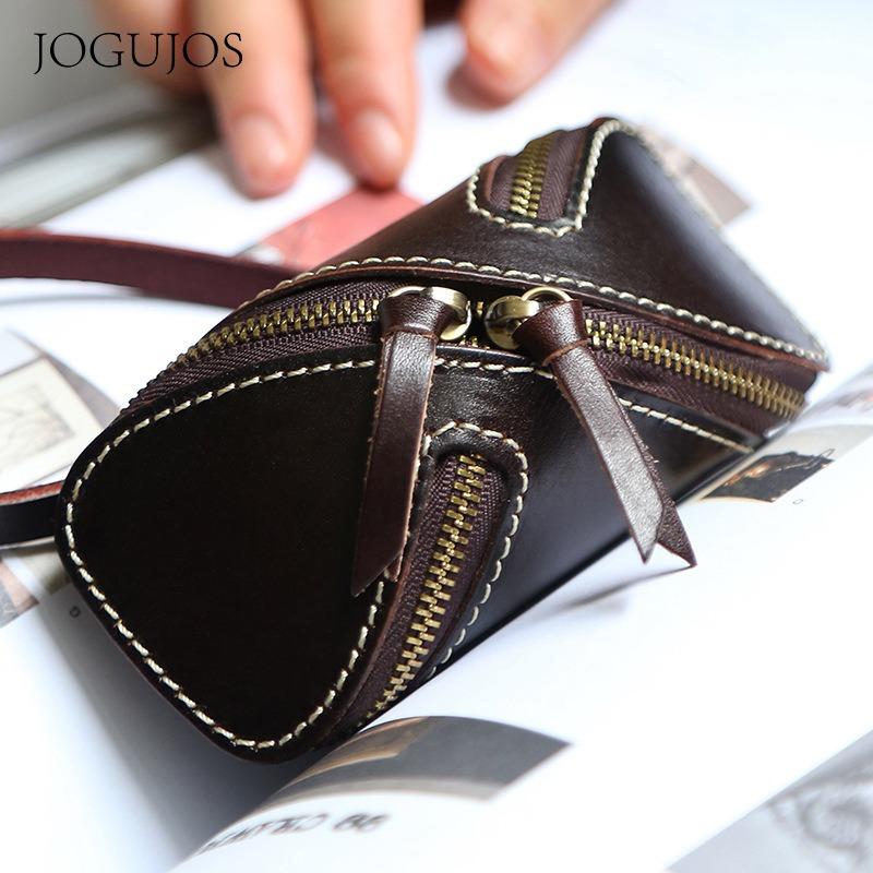 Новая кожаная ключница, ретро-модная ключница из кожи растительного дубления, многофункциональная ключница для семейного автомобиля