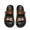 Fashion New Arrival Men's Casual Leather Slippers Sandals Adjustable Straps Half Drag Summer Slides Non-Slip Sole Male Wading Aqua Shoes
