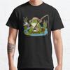 Men Fashion Casual Short Sleeves Fishing Frog Funny Gifts Angler Tees Tops Aesthetic Vintage Oversized T-shirts