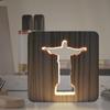 Led Light Christian WoodenCross Ornaments LED Night Light Table Decoration Christian Standing ChurchCross Miniatures