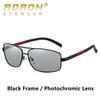 aoron Men's Fashion Photochromic Polarized Sunglasses Classic Design Anti Glare UV400 Driving Fishing Sport Glasses