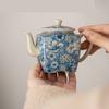 Чайник для цветочного чая Jingdezhen Ruyao, керамический квадратный чайник в стиле хань, ретро-чайник, чайник для холодной воды, бытовой чайный сервиз в стиле кунг-фу, 190 мл