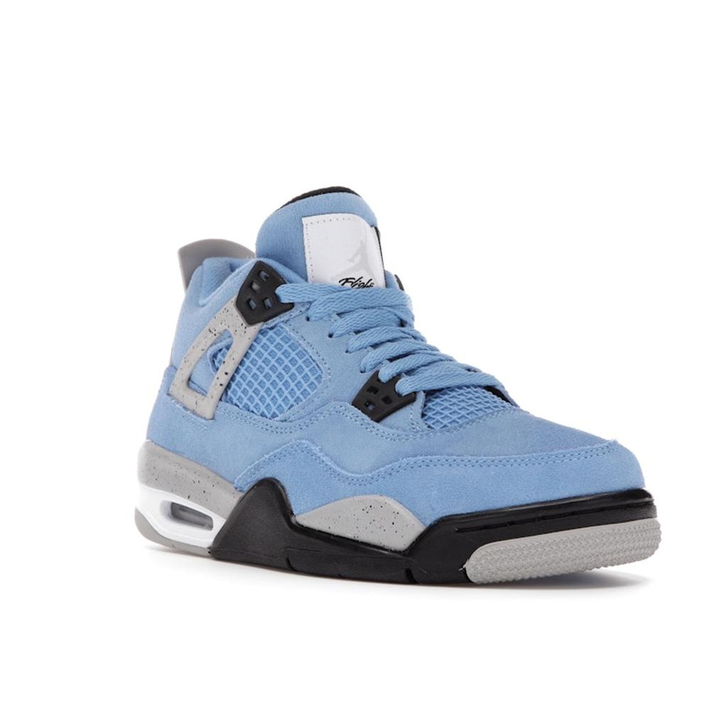 Air Jordan 4 Retro GS University Blue Kids Sneakers Tech-Grey White Black 408452-400