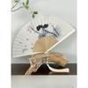 1PC  Fan Summer Chinese Style Folding Fan Retro Style Lotus Classical Hanfu Cheongsam Daily Portable Folding Fan Dance Fan