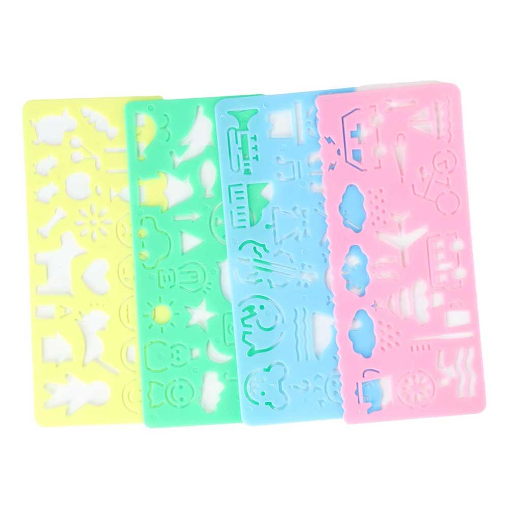 Доска для рисования Мультяшный Спирограф Школьные принадлежности для рисования Пластиковые линейки для рисования Шаблон для рисования