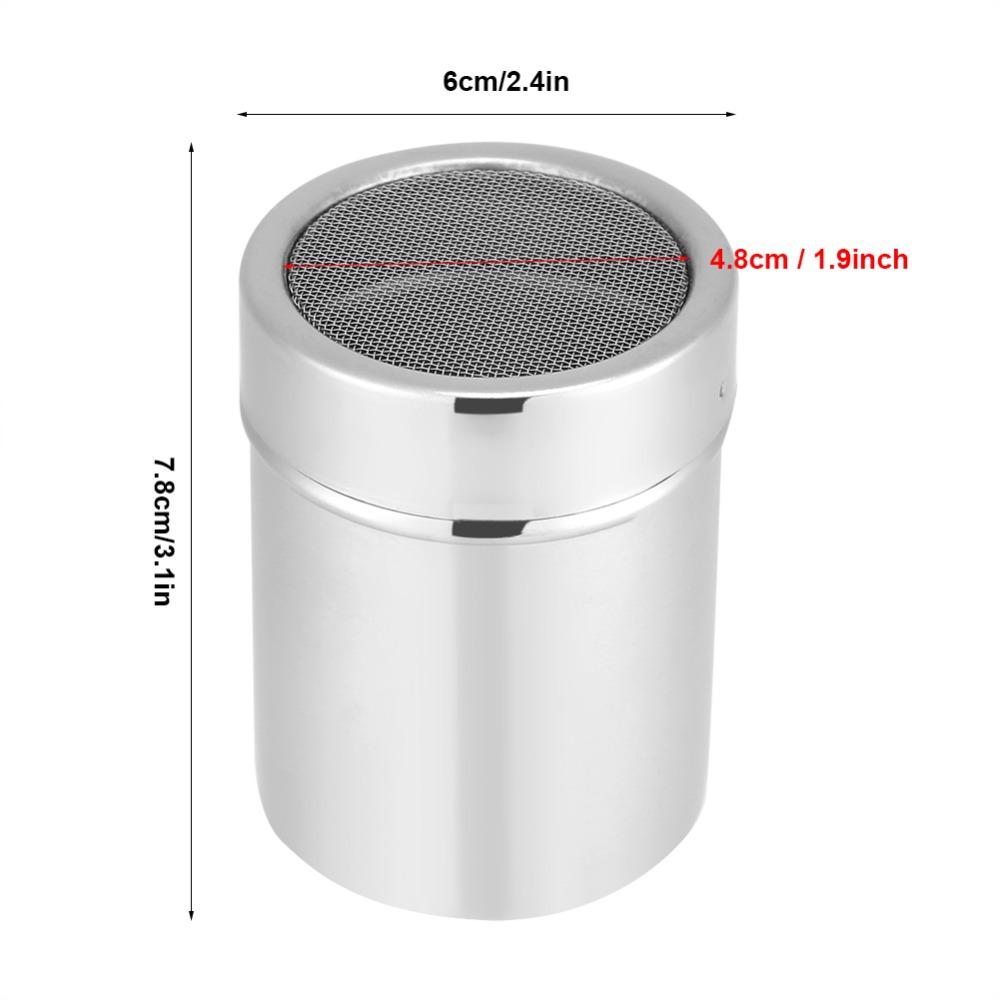 Stainless Steel Chocolate Shaker Fine Mesh Powder Dispenser Durable Cocoa Powder Shaker  Cocoa