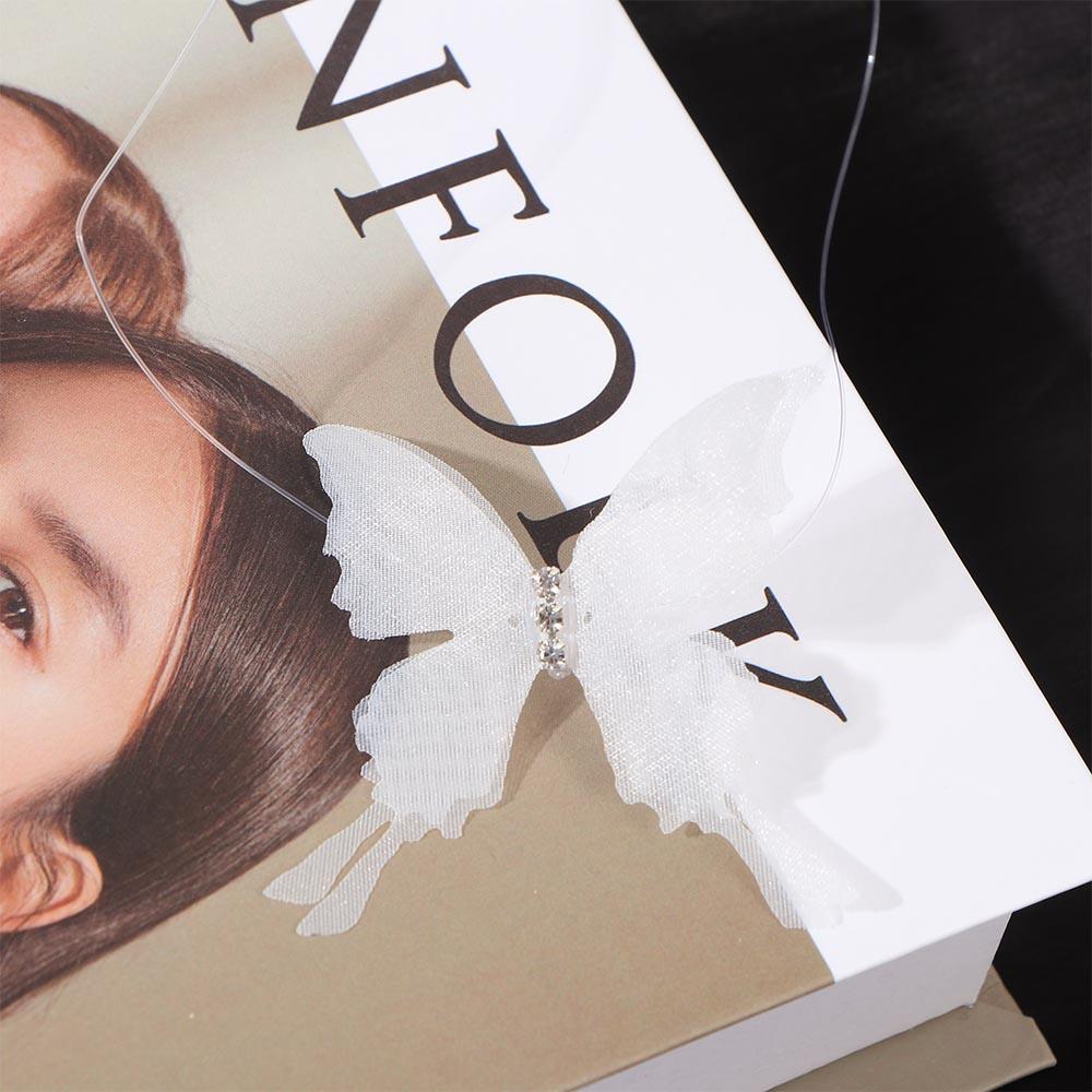 Club Trendy Fashion Accessories Party Jewelry Butterfly Necklace Women Choker White Black Lace