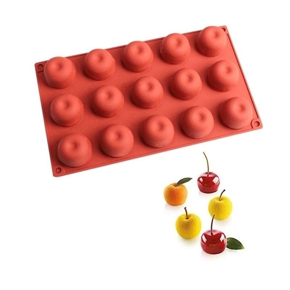 8/15 Cavity Pudding Mold Heat Resistant Baking Mold Portable Apple Silicone Mold Chocolate