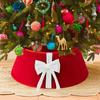 1PC Red Green White For Artificial Trees Tree Stand Base Holiday Plush Cloth Home Decor Bow Christmas Tree Collar Festival