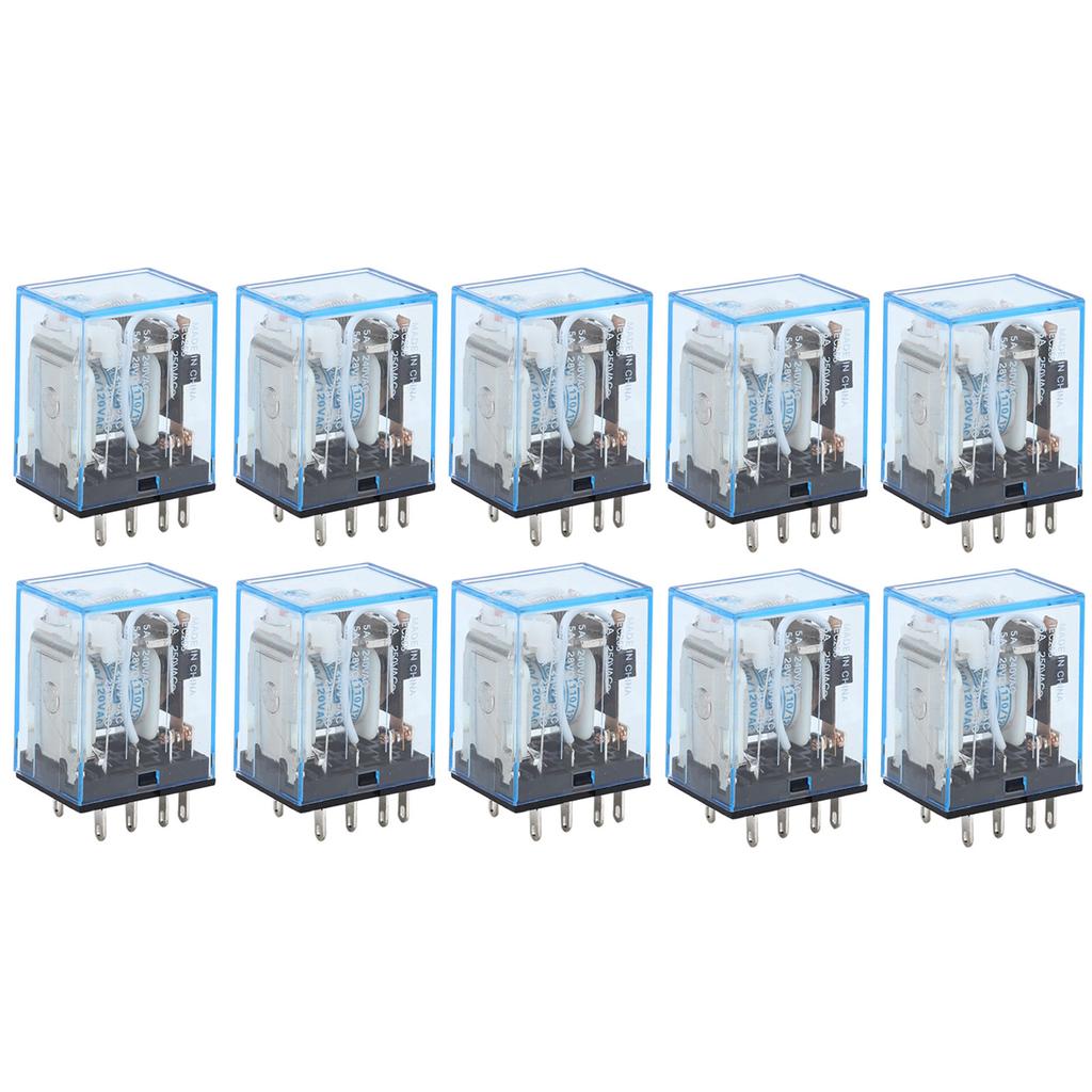 Миниатюрное промежуточное реле, 10 шт., 8 контактов, 2 открытия, 2 закрытия, силовое реле катушки для связи 110 В