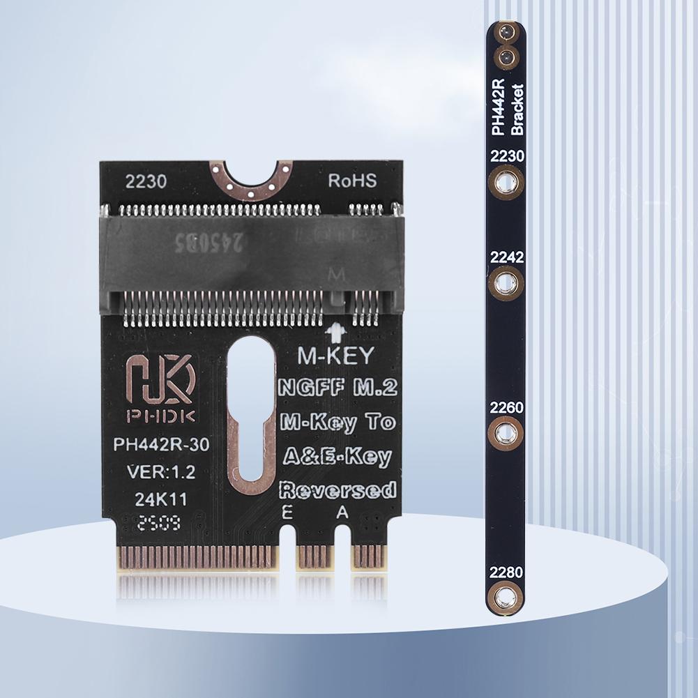 Адаптер M.2 A+E на NVME SSD, ключ A/E на ключ M, карта-райзер PCIE 4.0 с кронштейном, интерфейс M2 WIFI для ноутбука, материнской платы, SSD 2280