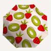 1pc Kiwi Strawberry Automatic Open/close Folding Compact Umbrella, 8-Rib Sturdy Canopy, Lightweight Portable, Everyday Use, Gift, Outdoor Umbrella, Tr