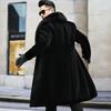 Мужское утолщенное пальто средней длины из искусственного меха норки с хлопковым наполнителем