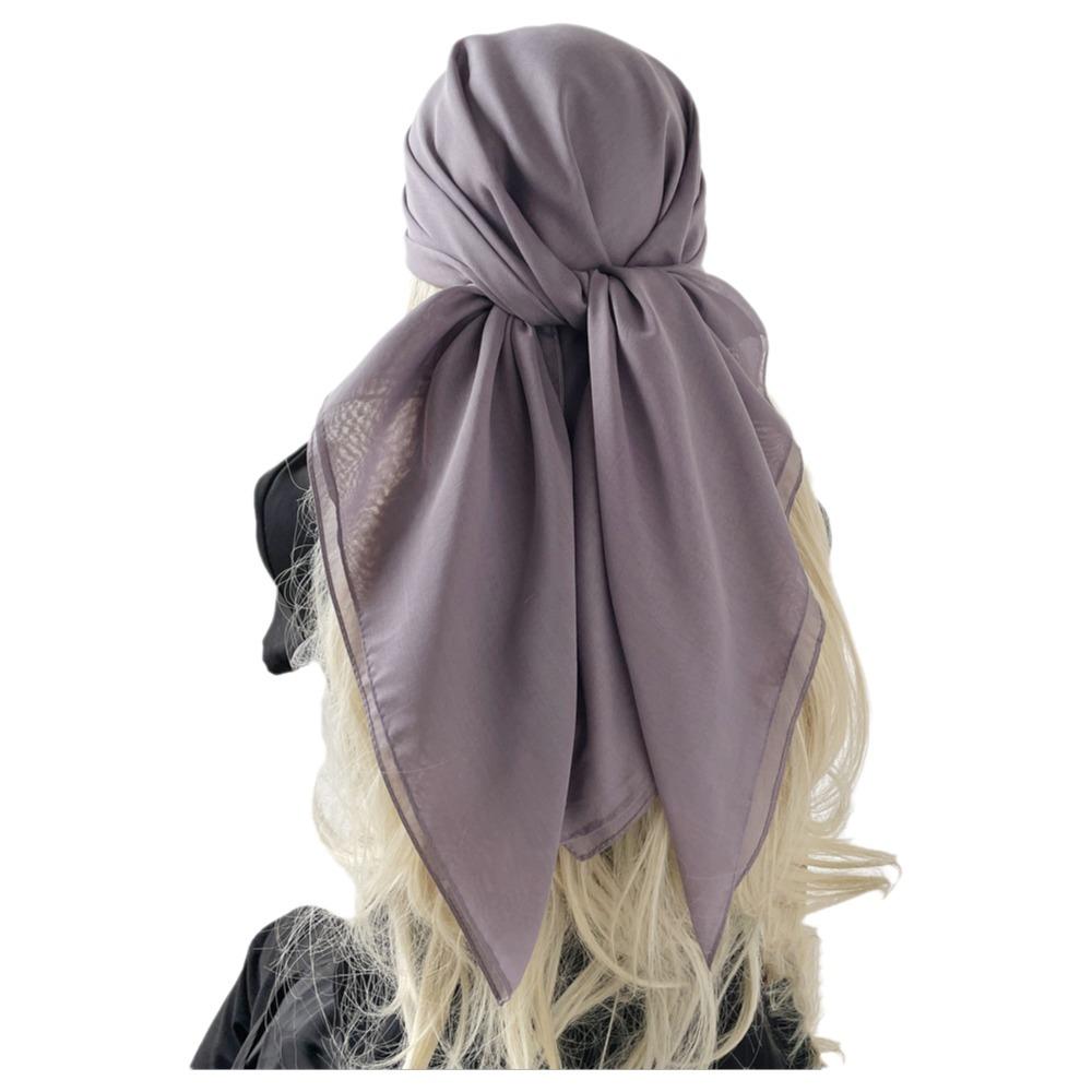 Solid Color Silk Scarves Thin Soft Fabric Bandana Scarf Elegant Square Scarves  Head Covering