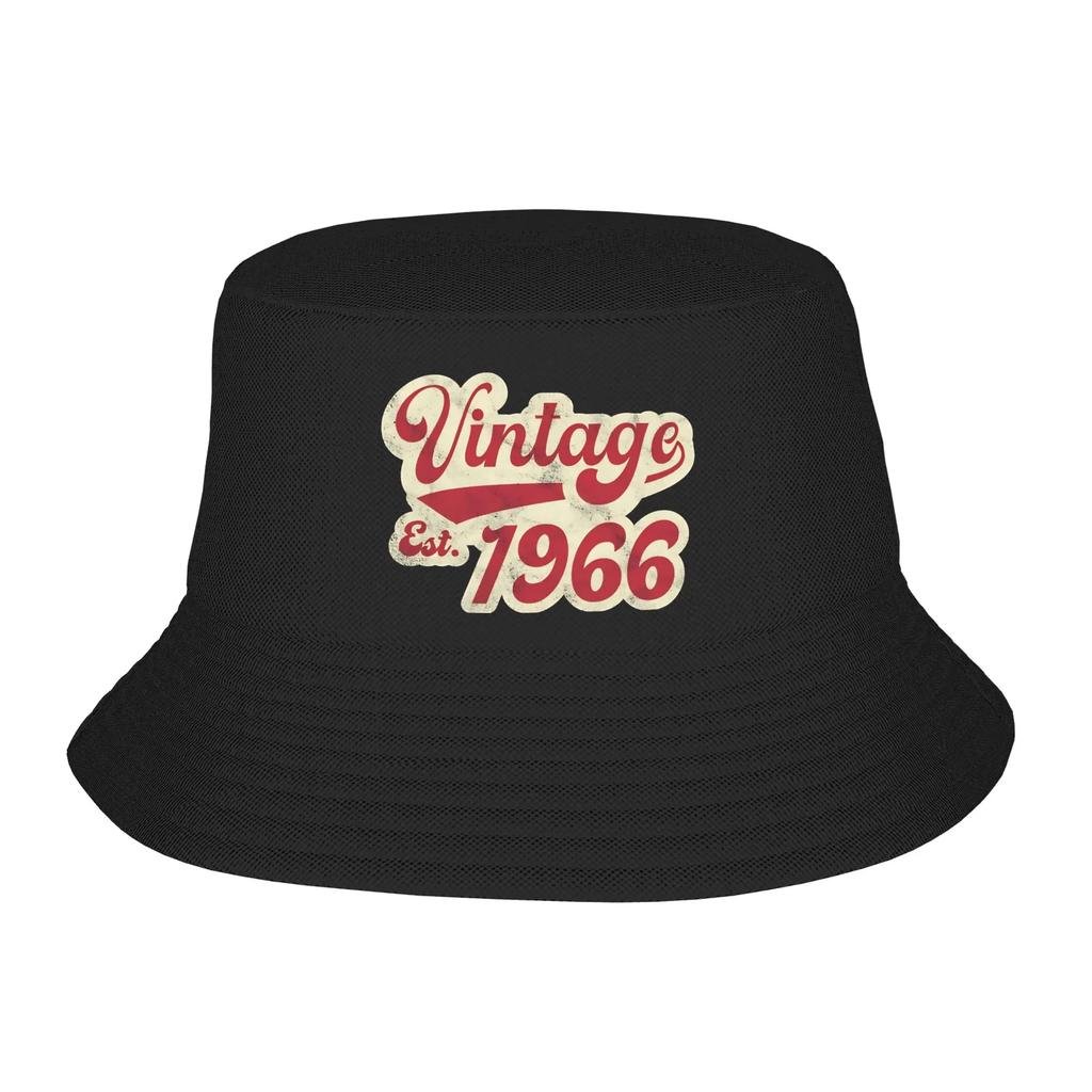 Vintage 1966 60th Birthday Bucket Hat For Teen Summer 60 Years Old Bob Hats For Vacation Caps