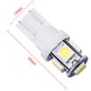 10 шт. белых T10 клиновых 5-Smd 5050 5W5 светодиодных лампочек для номерного знака