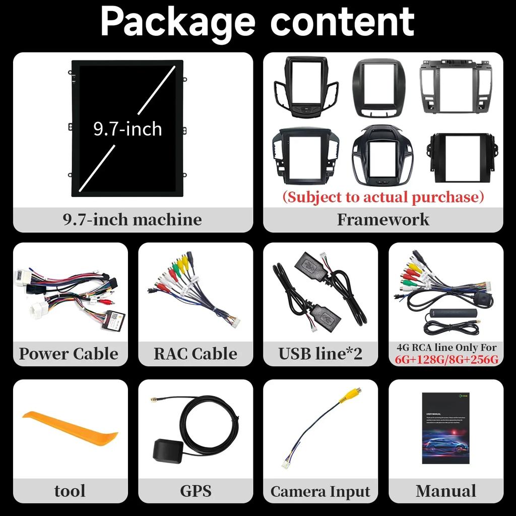 9,7-дюймовая автомагнитола Android Мультимедиа Навигация CarPlay Android Auto 4G GPS Сенсорный экран Стерео Для Honda Civic 2005-2012