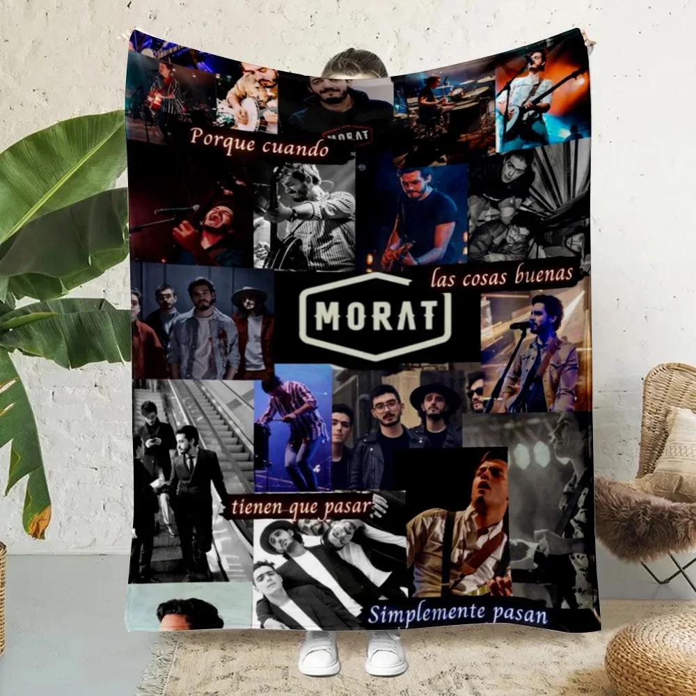 Плед с принтом музыкальной группы Morat Пледы для пикника Теплый плед Мягкий и удобный плед Для дома, путешествий, подарок на день рождения
