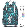 Студенческий рюкзак с футбольным принтом, многофункциональный, с USB-интерфейсом, большой вместимостью, для отдыха и путешествий.