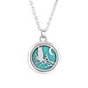 Tree of Life  Alloy Stainless Steel  Locket Pendant Aroma Diffuser Necklace