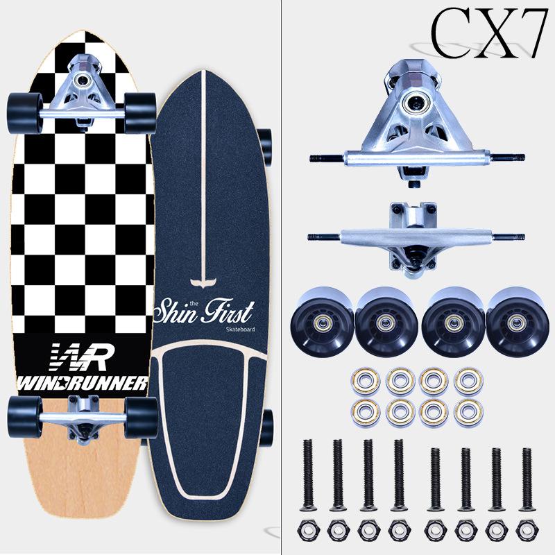 Доска для серфинга, скейтборд, лонгборд, скейтборд, мигающие колеса, скейтборд для спорта и отдыха на природе 77x22.5x12 см