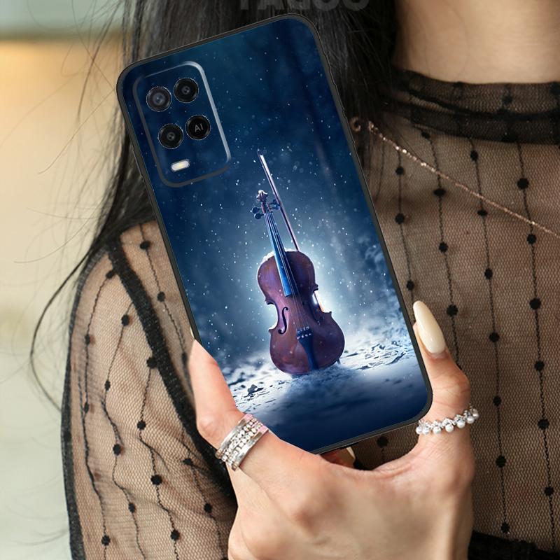 Чехол-книжка для скрипки и пианино для Oppo A80 A60 A40 A17 A57 A77 A74 A54 A94 A78 A98 A18 A38 A58 A96 A76 A16 A15 A5 Pro
