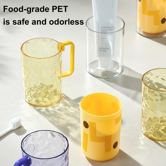 Большой стакан для полоскания рта 3 в 1, портативный дорожный стакан с разделителем, прочный корпус, защелкивающаяся конструкция, компактный, легкий стакан для полоскания рта