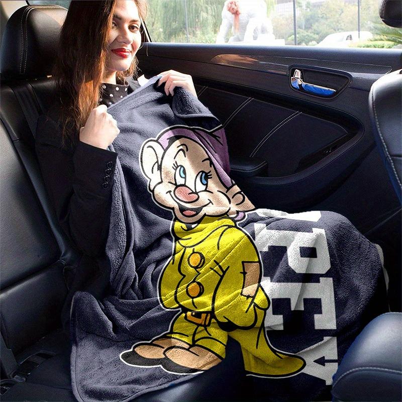 1pc, Dopey Dwarf Character Print Blanket, Home Decor, Couch Throw, Outdoor Blanket, Gift Idea, Flannel Coverlet for Bedroom, Living Room, Travel, Camp