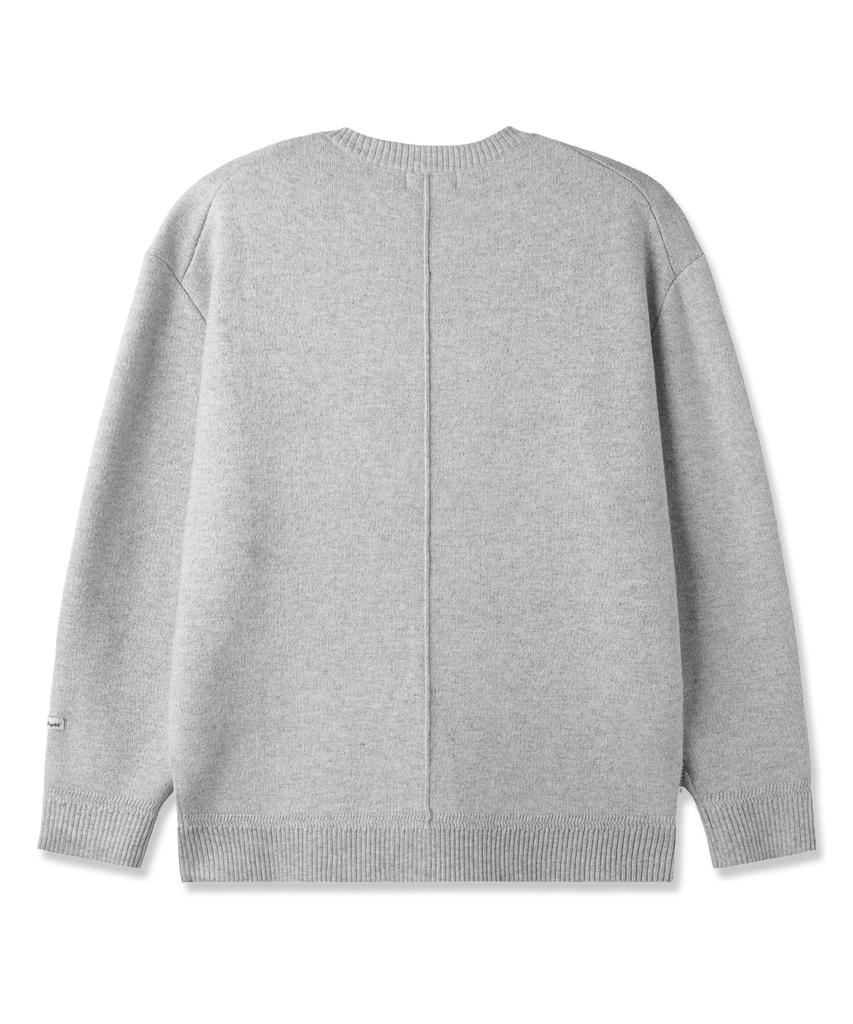 BAKKEN Soft Wool Round Knit Bk8937_Light Gray
