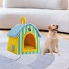 Палатка для кошачьей кровати, симпатичное гнездо для домашних животных, моющийся удобный домик для сна для мелких животных