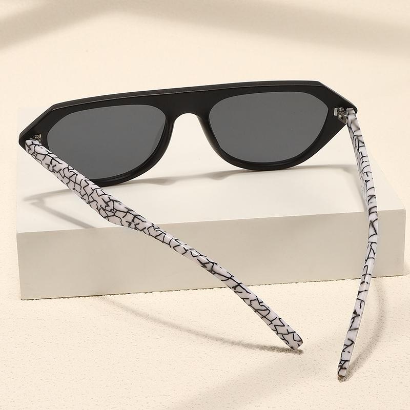 1 шт. Персонализированные Модные Солнцезащитные очки с Продвинутым Простым Полигональным Узором Зебры для Уличной Фотографии, Забавные Солнцезащитные очки