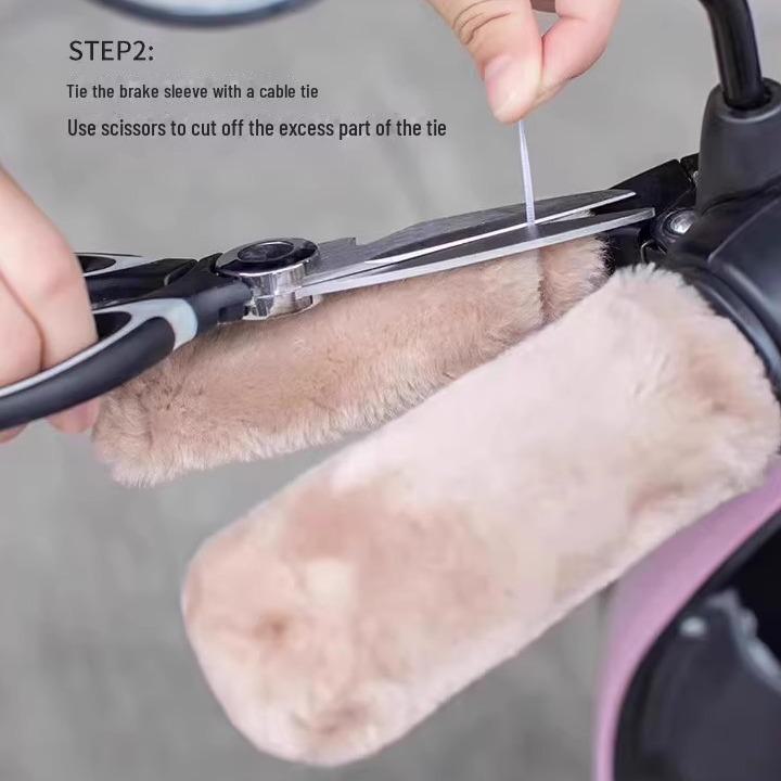 Универсальный плюшевый зимний чехол на руль для электромобилей, мотоциклов и велосипедов