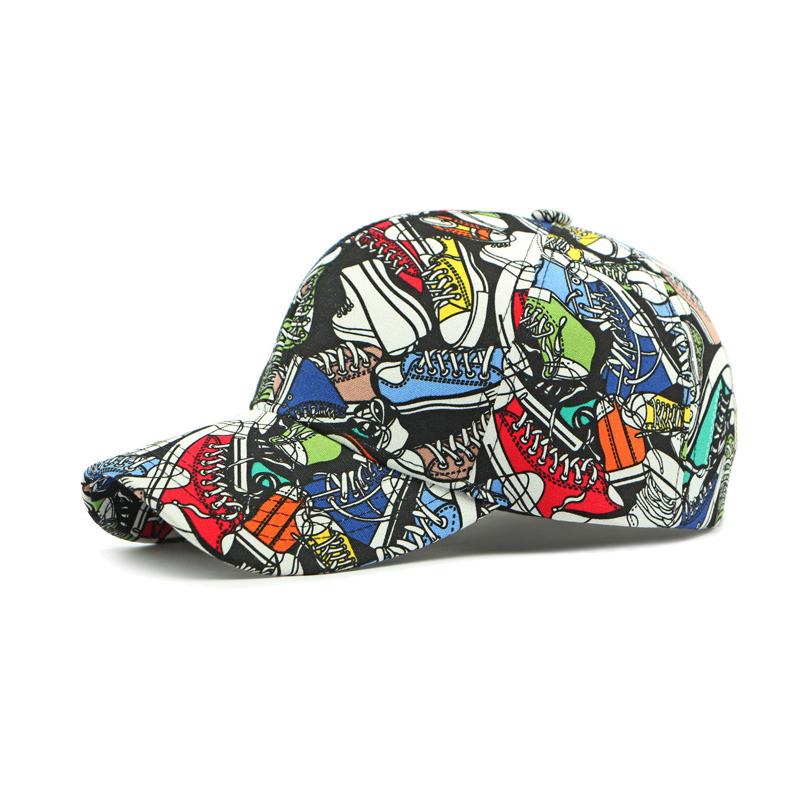 Spring Summer Graffiti Hat Women's Outdoor Sunscreen Cap Printed Baseball Cap for Men