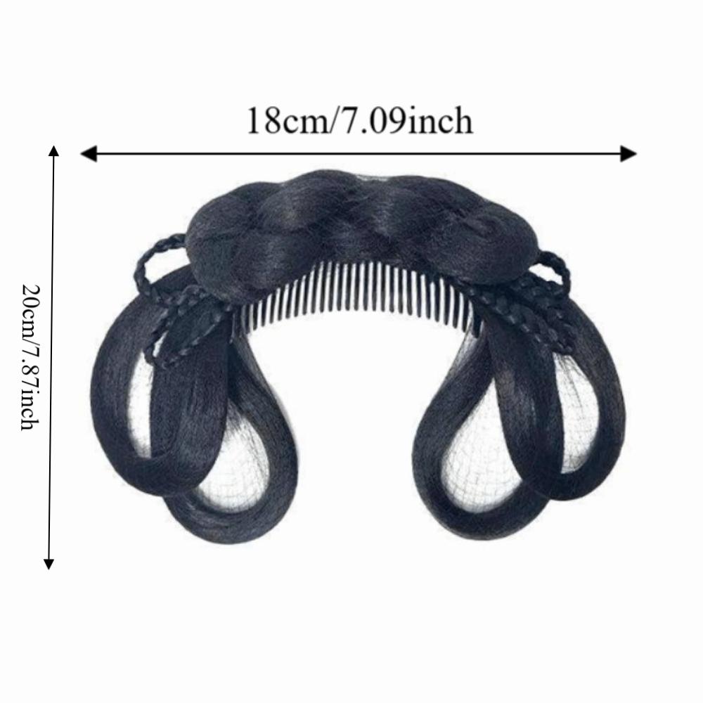 Synthetic Hanfu Ancient Costume Wigs Headdress Princess Hair Bun Cosplay Wig for Kids