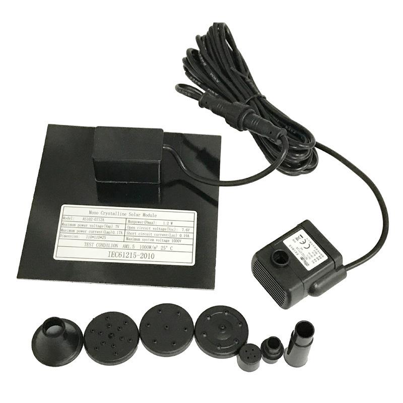 Квадратный фонтан на солнечной батарее со съемным шнуром для использования в помещении и на улице