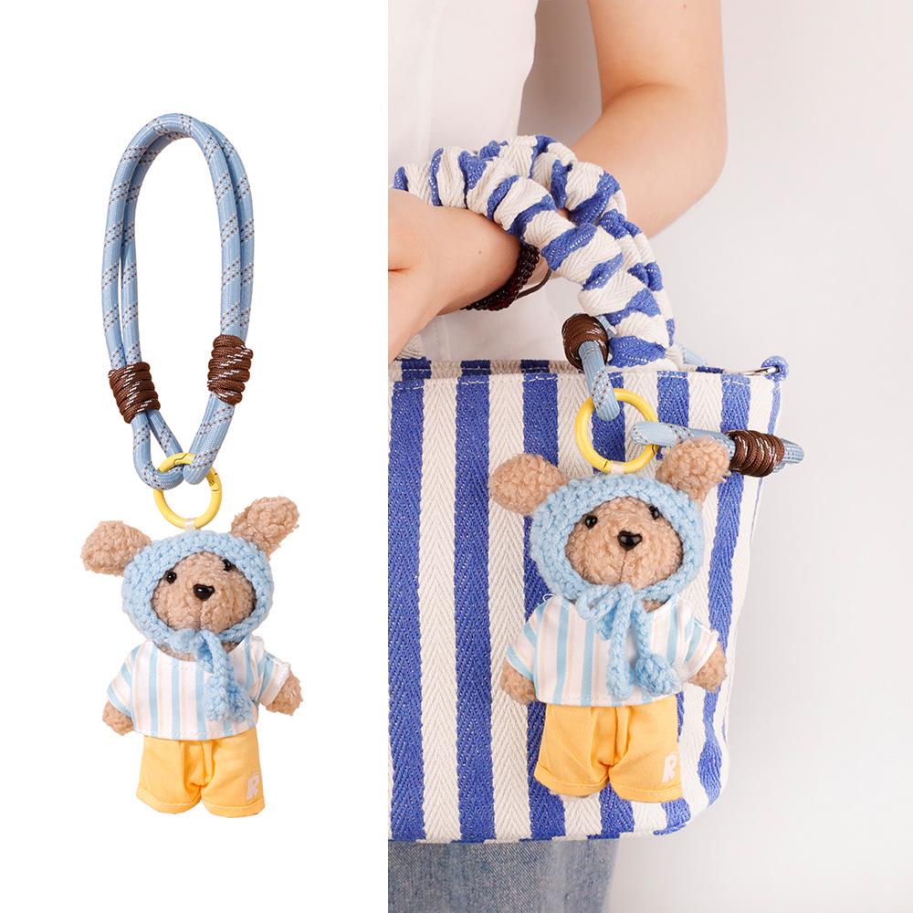 Adorable Puppy Plush Pendant Keychain - Cute Bag Charm for Couples