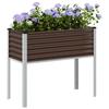 VidaXL Brown Planter 100x45x90 Cm Steel, Outdoor Planter, Flower Box, Tomato Planter, Patio Planter, 4008971