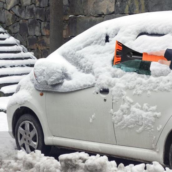 1/2 шт. Лопата для чистки снега и льда, с нескользящей ручкой, прочная конструкция, устойчивая к низким температурам, универсальный инструмент для чистки снега