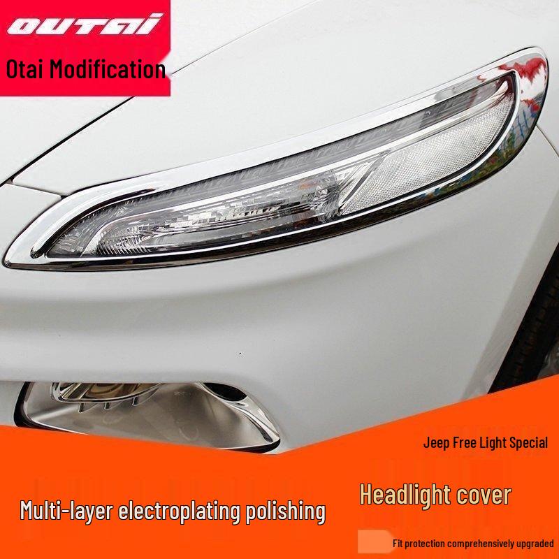 Otai Front Daytime Running Light Frame for 13-18 Jeep Cherokee Headlight Cover - Modified Car Accessory