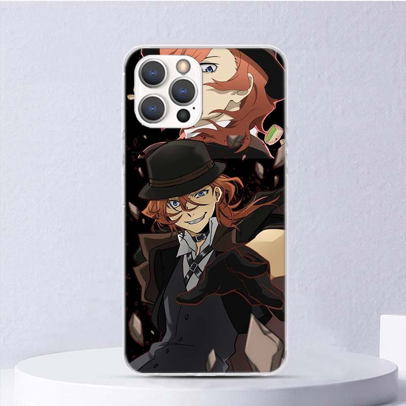 Мягкий чехол Bungo Stray Dogs Накахара Чуя для iPhone 16 17 Air 16E 15 Plus 11 12 13 Mini 14 Pro Max Чехол для телефона Apple 7 8 SE Co