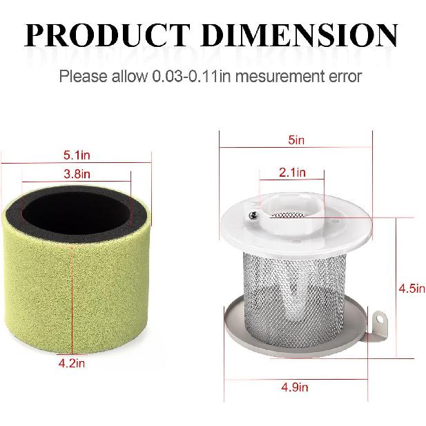 Комплект воздушного фильтра + направляющей для Kawasaki Bayou 220 250 KLF 220 250 1988-2011 Bayou 300 KLF300-B 1988