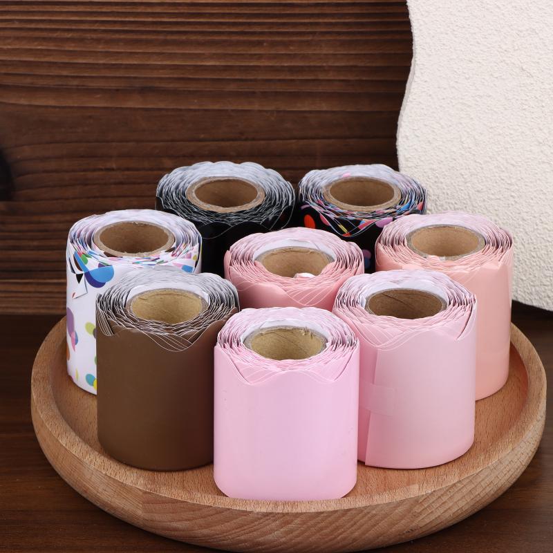 10M Colorful Self Adhesive Border Trim Sticker Classroom Decor 26 Colors Flexible Wall Sticker for Bulletin Boards