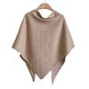 Women Shawl Wraps Solid Color Winter Neck Warm Knitted Cardigan Cape Imitation Wool Cashmere Shoulder Poncho Coat Shawl Scarf