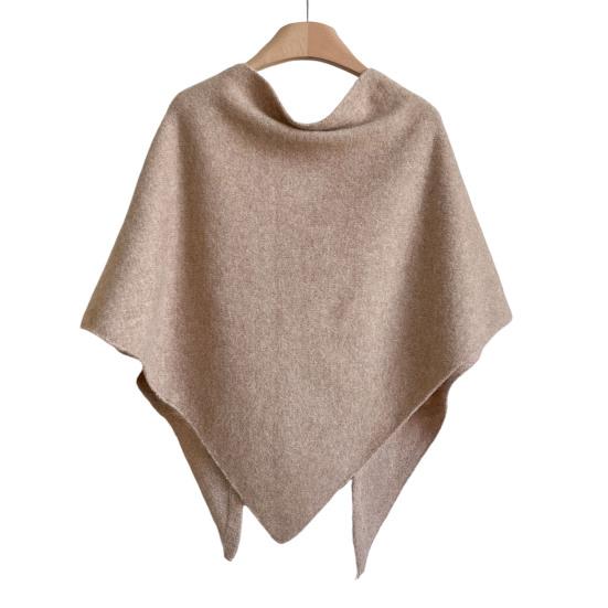 Women Shawl Wraps Solid Color Winter Neck Warm Knitted Cardigan Cape Imitation Wool Cashmere Shoulder Poncho Coat Shawl Scarf