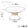1PCS Ceramic Gold-plated Fruit Tray Without Pattern White Porcelain Fruit Tray for Buddha Supplies Feng Shui Decoration