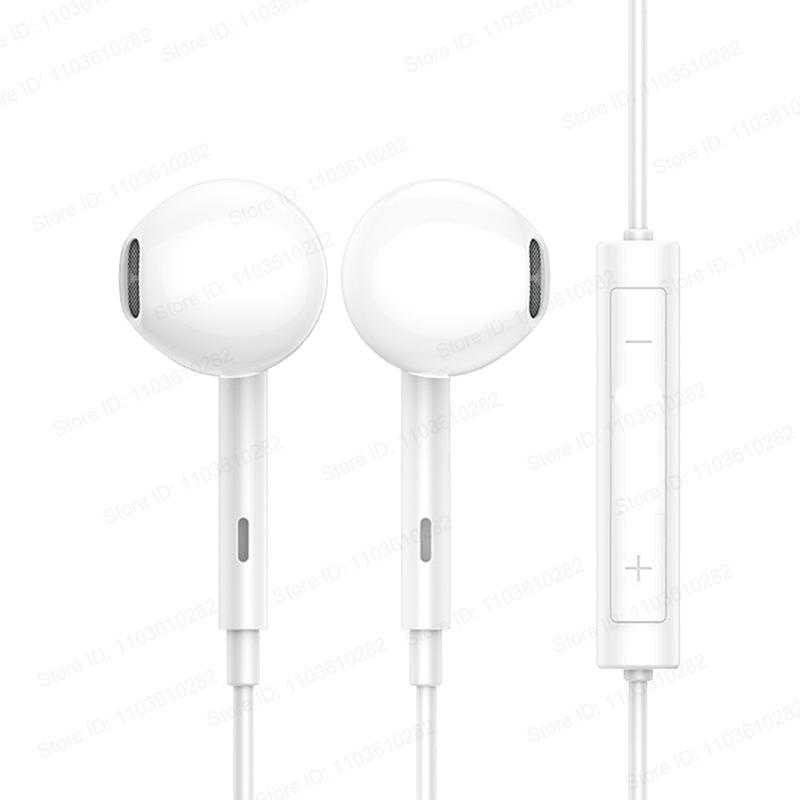 Headphones In Ear Headset Wired Earphones For iPhone 16 Pro Max 7 8 XS XR 11 12 13 14 Microphone Stereo Earbuds In-line Control