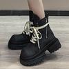 Женские ботильоны на толстой платформе, дизайнерская кожаная обувь, зимняя тенденция 2024 года, новые модные короткие зимние мотоциклетные ботинки на молнии Botas De Mujer