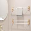Белая ванная комната деревянная алюминиевая вешалка для полотенец настенная вешалка для полотенец деревянная вешалка для полотенец аксессуары для ванной комнаты