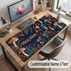 Mushroom Forest Theme Customized Mouse Pad Personalized Print Name Text Desk Mat For Home Office Table Decor