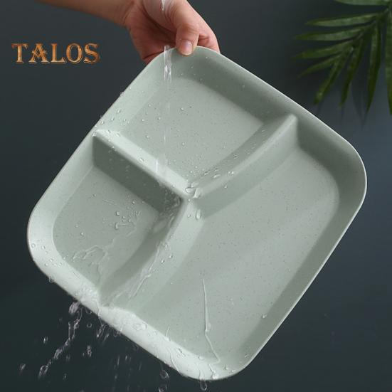 Прямоугольная обеденная тарелка, 3 отделения, пищевой полипропилен, можно мыть в посудомоечной машине, взрослые дети, завтрак, закуска, овощная еда, сервировочное блюдо, кухонные принадлежности